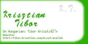 krisztian tibor business card